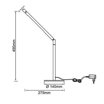Brilliant Bombay G92928/13 LED-bureaulamp LED LED vast ingebouwd 6 W Energielabel: E (A - G) IJzer