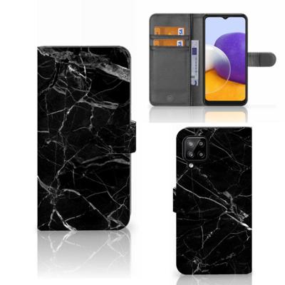 Samsung Galaxy A22 4G | M22 | Bookcase | Marmer Zwart - Origineel Cadeau Vader Samsung Galaxy A22 4G | M22 | Bookcase | Marmer Zwart - Origineel Cadeau Vader
