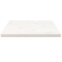 Tafelblad vierkant 60x60x2,5 cm massief grenenhout wit - thumbnail