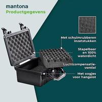 Mantona Outdoor fotokoffer S, waterdichte camerakoffer incl. op maat te snijden schuimrubberen inzetstukken, stofdicht en schokbestendig, ideaal voor GoPro en accessoires (21 x 16,7 x 9 cm) - thumbnail
