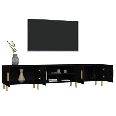 Tv-meubel 180x31,5x40 cm bewerkt hout zwart