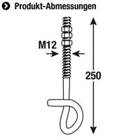 Connex Schommelhaak M12X250 Vz - DY270532 - thumbnail