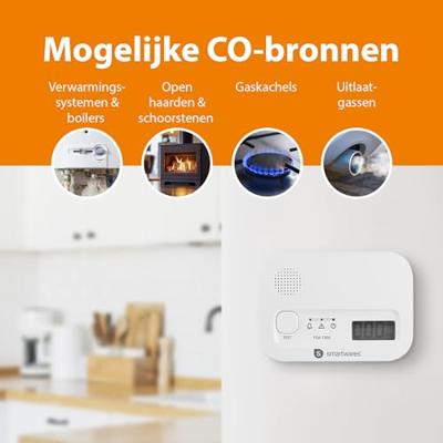 Gecombineerde rook- en koolmonoxidemelder Smartwares FGA-13041 85 dB - thumbnail