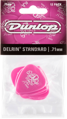 Dunlop 41P71 Delrin Plectrum 0.71mm 12-Pack