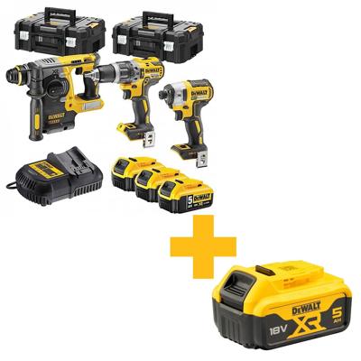 DeWALT DCK368P3T Accu combiset 3-delig 18V XR 5.0Ah in TSTAK