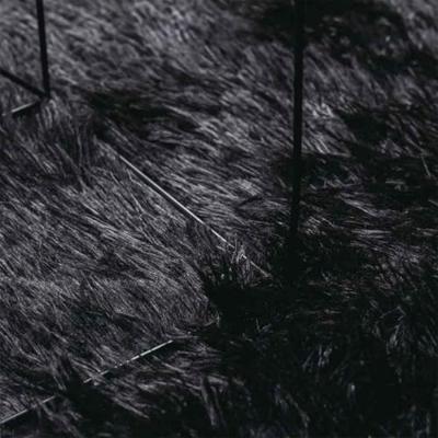 Hoogpolig vloerkleed NAVARRA 120x120 cm polyester zwart Hoogpolig vloerkleed NAVARRA 120x120 cm polyester zwart