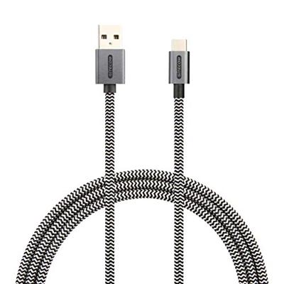 Sitecom CA-033 USB-C naar USB-A Charge & Sync nylon kabel, 2 m, voor Samsung Galaxy, ChromeBook, MacBook, Huawei P30/P20, Google Pixel, Sony Xperia XZ, OnePlus 6T