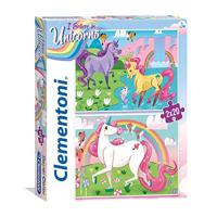 Clementoni brilliant puzzel eenhoorn, 2x20st. - thumbnail