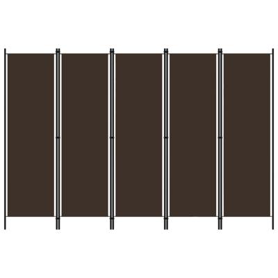 Kamerscherm met 5 panelen 250x180 cm bruin Kamerscherm met 5 panelen 250x180 cm bruin
