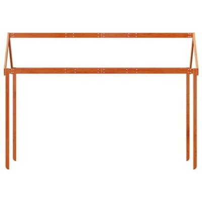 Kinderbedhuisje 207x95,5x159 cm massief grenenhout wasbruin