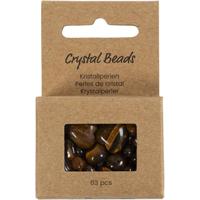 Creativ Company Kristallen kralen, tijgeroog, d 7-12 mm, gatgrootte 1 mm, ca. 63 stuk, bruin, 63 stuk/ 1 doos - thumbnail