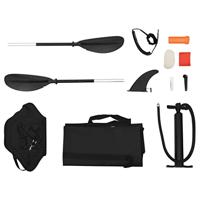 VidaXL Kajak opblaasbaar 375x72x31 cm polyester rood - thumbnail