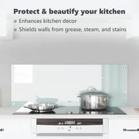 VidaXL Keuken spatscherm wit 110 x 40 cm gehard glas - thumbnail