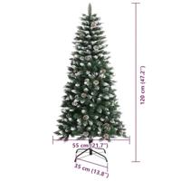 Kunstkerstboom met 150 LED Groen 120 cm PVC en Plastic en Staal - thumbnail