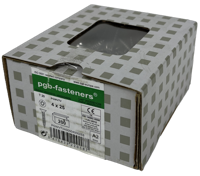 pgb-fasteners Universele Spaanplaatschroef RVS A2 VK-T Voldraad verzonken kop Ø 4,0x25 TX20 | 200 st | PGWVTVA00004000253 - thumbnail