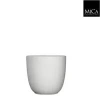Tusca pot rond wit mat h18,5xd19,5 cm Mica Decorations - Mica decorations - thumbnail