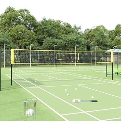 VidaXL Badmintonnet 600x155 cm pe-stof geel en zwart