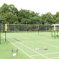 VidaXL Badmintonnet 600x155 cm pe-stof geel en zwart - thumbnail