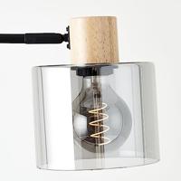 Brilliant Staande lampWeald zwart met hout - 94708/93 - thumbnail