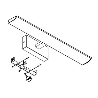 Eglo Led wandlampTabiano 60cm chroom - 94613