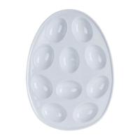 Imperial Kitchen Eierschaal wit aardewerk voor 10 eieren - thumbnail