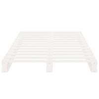 Bedframe zonder matras massief grenenhout wit 90x200 cm - thumbnail