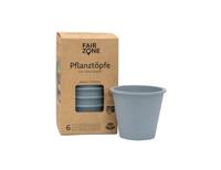 Fairzone Plantenpotten - rubber - grijs - 6 stuks - thumbnail