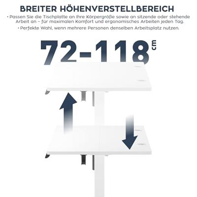 Elektrisch bureau MA-Leader 7.0 Wit