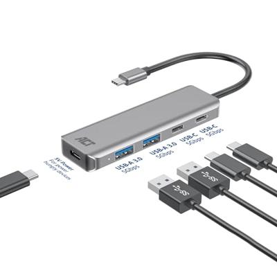 ACT USB-C hub 3.0. 2x USB-A. 2x USB-C - thumbnail