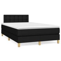 Boxspring met matras stof zwart 120x190 cm - thumbnail