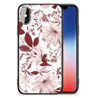 Kleurrijke Telefoonhoesje iPhone X | Xs Watercolor Flowers - thumbnail