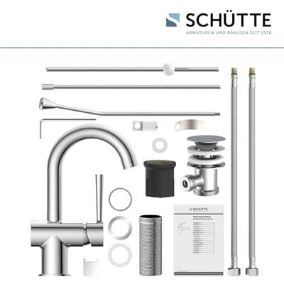 Wastafel Mengkraan Schutte Cornwall Zijdelingse Greep Chroom Schütte Wastafel Mengkraan Schutte Cornwall Zijdelingse Greep Chroom Schütte
