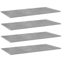 Wandschappen 4 st 80x20x1,5 cm bewerkt hout betongrijs - thumbnail