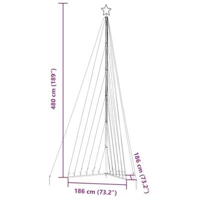 VidaXL Led-kerstboom 789 leds warm wit 476 cm