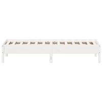 Bedframe massief grenenhout wit 75x190 cm - thumbnail