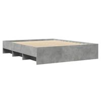 Bedframe bewerkt hout betongrijs 150x200 cm - thumbnail