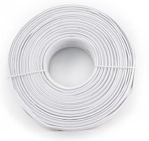 Telefoonkabel 4-aderig plat wit 100 meter