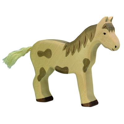 Holztiger houten paard gevlekt