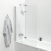 Marenza Neptune Badwand - 2 delig draaibaar - 110x150cm - 6mm veiligheidsglas - anti kalk - chroom SK6222 - thumbnail