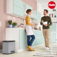 HOFE Regalsysteme öko trio plus L 0633-220 Afvalbak 27 l Staal (l x b x h) 470 x 340 x 430 mm Zilver Met voetpedaal 1 stuk(s) - thumbnail