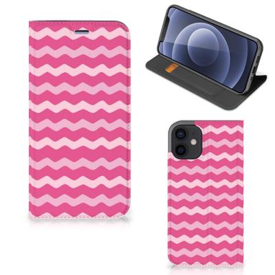 iPhone 12 Mini | Hoesje met Magneet | Waves Pink