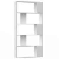 VidaXL Boekenkast / kamerscherm 80x24x159 cm bewerkt hout wit - thumbnail