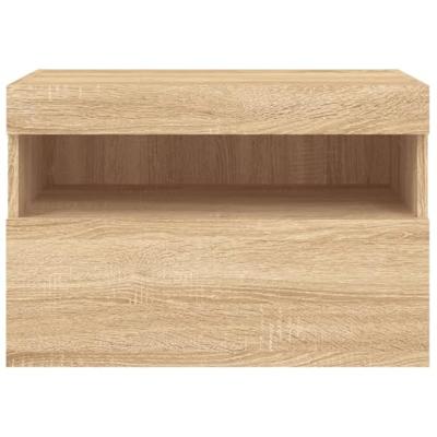 Tv-wandmeubel met LED-verlichting 60x30x40 cm sonoma eikenkleur