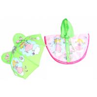 Heless Poppen regenkleding met paraplu 28 35 cm roze/groen - thumbnail