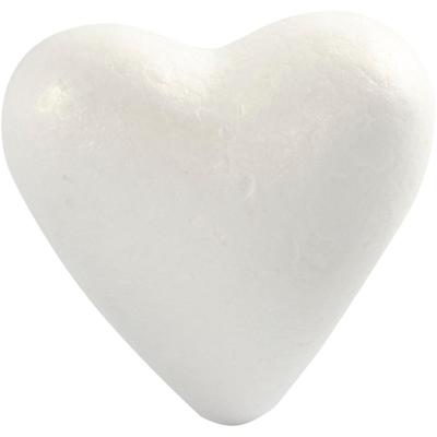 Creativ Company Harten, h: 11 cm, d: 5 cm, b: 11,5 cm, wit, 5 stuk/ 1 doos