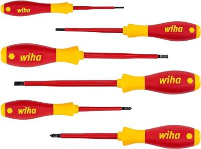 Wiha schroevendraaier SoftFinish electric sleufkop Pozidriv-schroevendraaierset, 6-delig 25477 - thumbnail