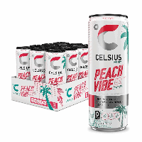 Celsius peach vibe blik (12x 250ml) - thumbnail