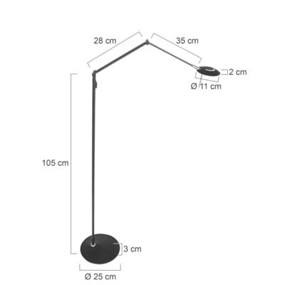 Steinhauer Zwarte leeslampZodiac LED - 2108ZW