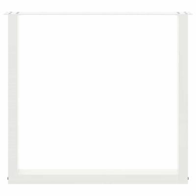 Eettafelpoten 2 st U-vormig 80x(72-73) cm staal wit