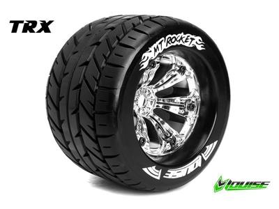 Louise MT-ROCKET Medium banden op chrome velgen voor 1/8 MT - 1/2 offset